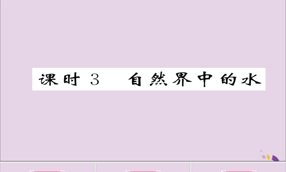 (遵义专版)中考化学总复习 第1编 教材知识梳理篇 第2章 身边的化学物质 课时3 自然界中的水(精讲)课件