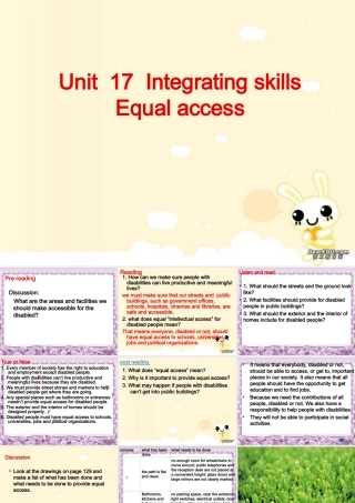 unit17integrating 2 江苏地区高二英语 第17单元全套ppt课件 人教版 江苏地区高二英语 第17单元全套ppt课件 人教版