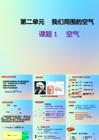 九年级化学上册 第二单元 我们周围的空气 课题1 空气课件 (新版)新人教版 课件