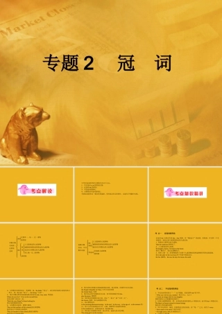 中考英语语法考点专题复习2 冠词课件