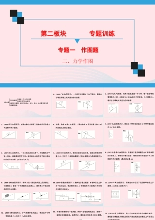 中考物理二轮复习 第2板块 专题1 作图题 二 力学作图课件