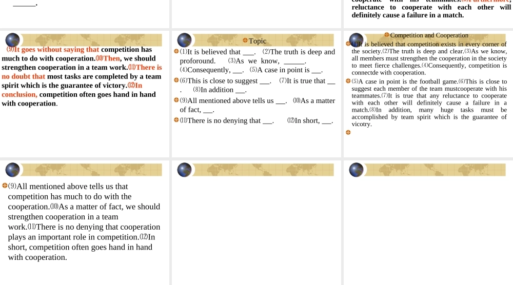 09高三英语作文训练之八：作文观点论证型模板 试题