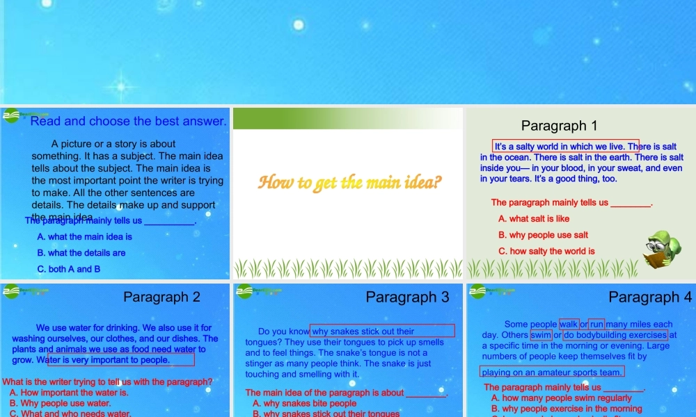 中考英语阅读技能指导1 课件