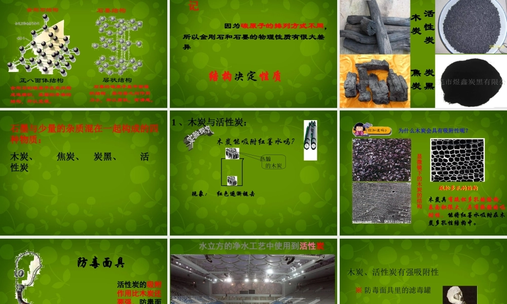 九年级化学上册 第六单元 课题1 金刚石、石墨和C60课件 (新版)新人教版 课件