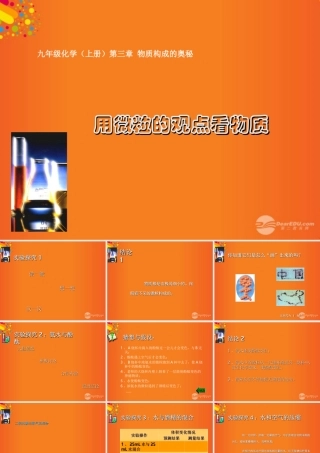 九年级化学上册(用微粒的观点看物质)课件2 沪教版 课件
