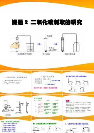 九年级化学 课题2 二氧化碳制取的研究课件 人教新课标版 课件