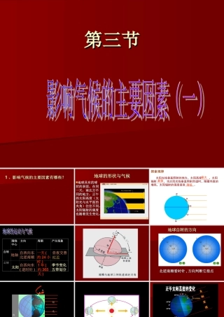 七年级地理第四章世界的气候类型第三节影响气候的主要因素课件(第一课时)湘教版 课件