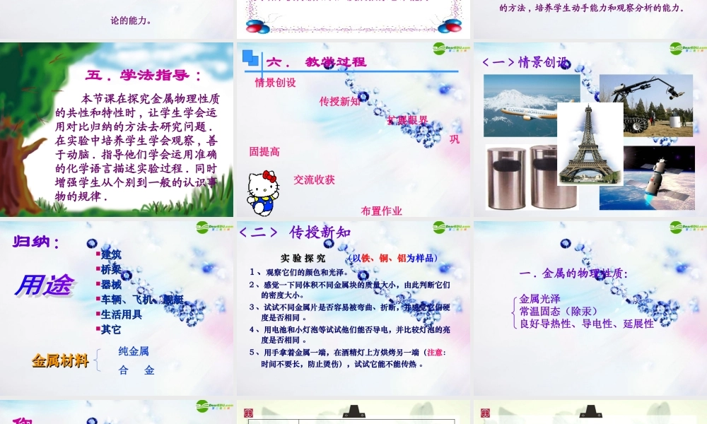 九年级化学下册 第八单元金属材料课件 人教新课标版 课件