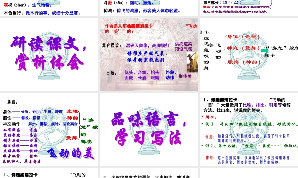 七年级下册观舞记课件 人教版 课件