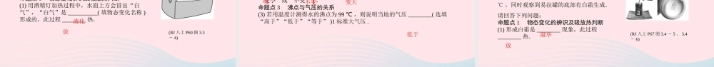 中考物理一轮复习 基础考点一遍过 第3讲 物态变化课件