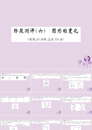 中考数学总复习 阶段测评(6)图形的变化课件