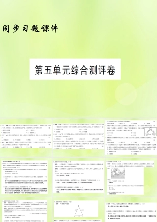 九年级历史上册 第五单元 综合测评卷习题课件 新人教版 课件
