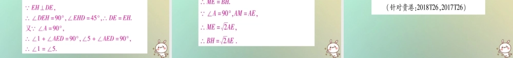 中考数学精选准点备考复习 第三轮 压轴题突破 选择题压轴突破 重难点突破三 几何综合题课件 新人教版 课件