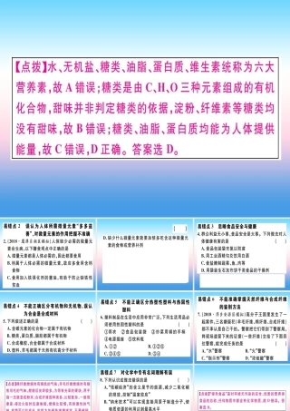 九年级化学下册 第十二单元 化学与生活易错强化训练习题课件 (新版)新人教版 课件