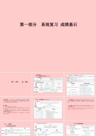 (临沂专版)中考化学总复习 第一部分 系统复习 成绩基石 第十一单元 盐 化肥课件 新人教版 课件