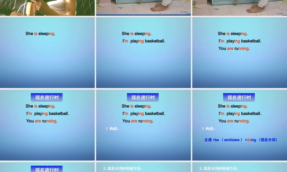 中考英语 现在进行时复习课件 人教新目标版 课件