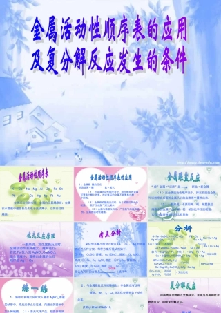 九年级化学金属活动性顺序表的应用课件示例 课件