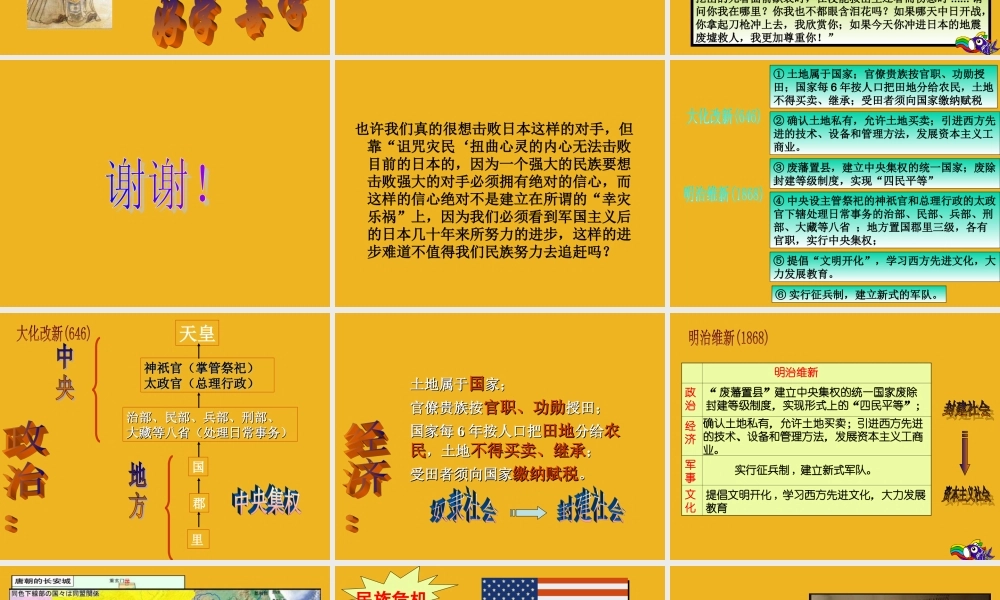 九年级历史 日本的改革—日出之国 课件 人教新课标版 课件