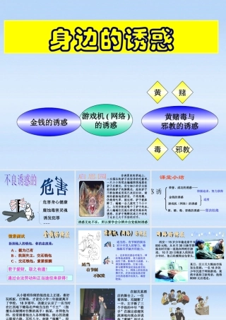 七年级政治上册 8.1身边的诱惑课件人教新课标版 课件