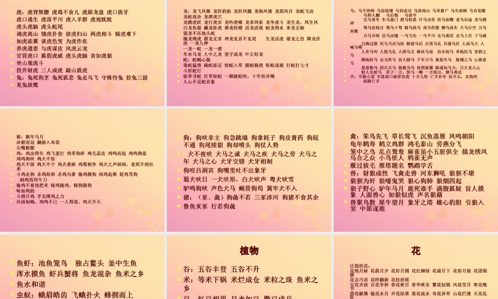 中考语文 作文素材 使用成语课件-2