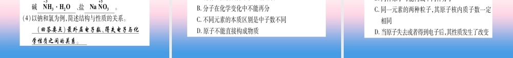 (湖北专版)中考化学总复习 第1部分 教材系统复习 九上 第3单元 物质构成的奥秘习题课件1 课件