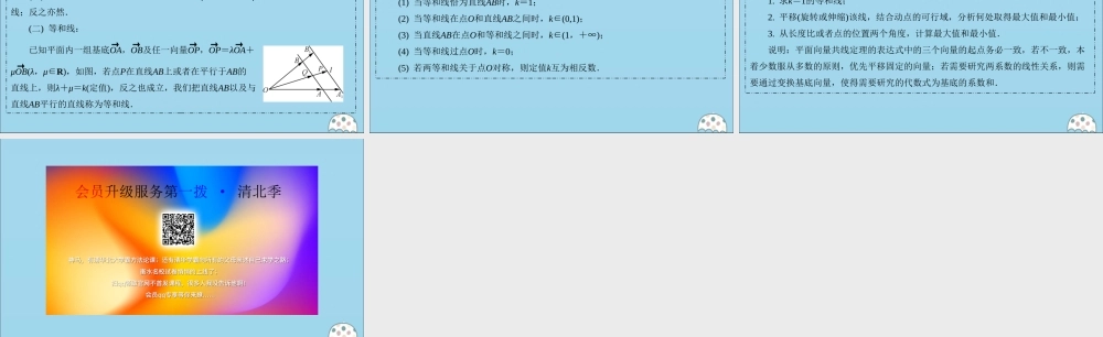 (名师讲坛)版高考数学二轮复习 专题一 三角函数和平面向量 微切口7 向量的等和线课件