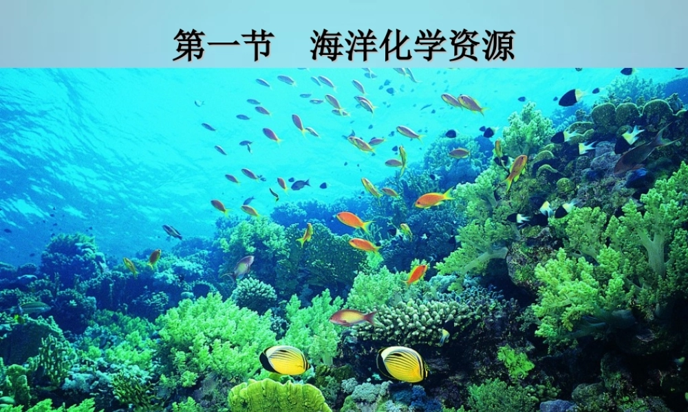 九年级化学下册 第八单元 第一节 海洋化学资源课件 (新版)鲁教版 课件