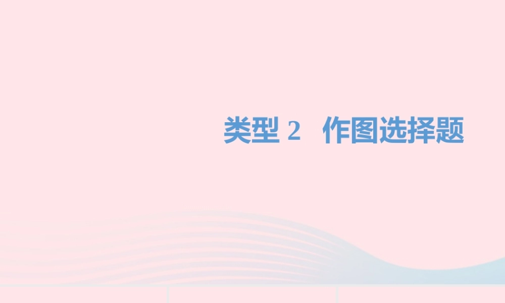 中考物理一轮夺分复习 题型突破一 作图与图像题 类型2 作图选择题课件