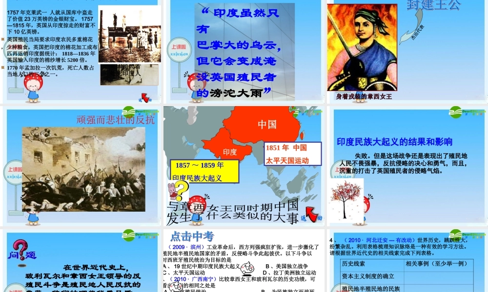 九年级历史上册 第16课殖民地人民的抗争 人教新课标版 课件