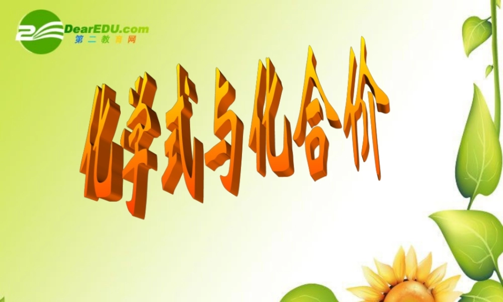 九年级化学上册44化学式与化合价课件5人教新课标版 九年级化学上册44化学式与化合价课件(三套5-8)人教新课标版