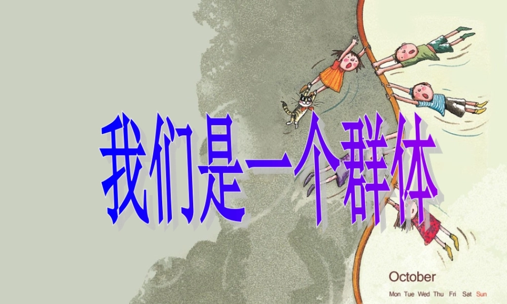 七年级政治上册 第二框 我们是一个群体课件 人民版 课件