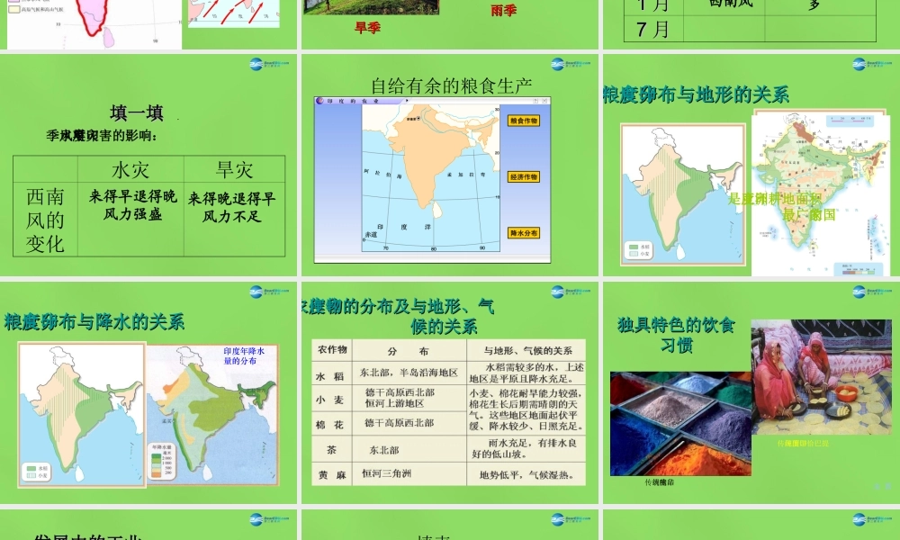 七年级地理下册 第九单元 第9课 印度(二)课件 商务星球版 课件