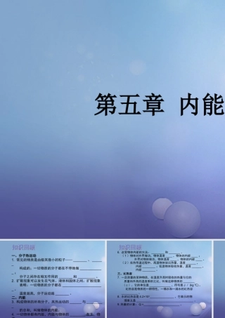 中考物理总复习 第五章 内能课件