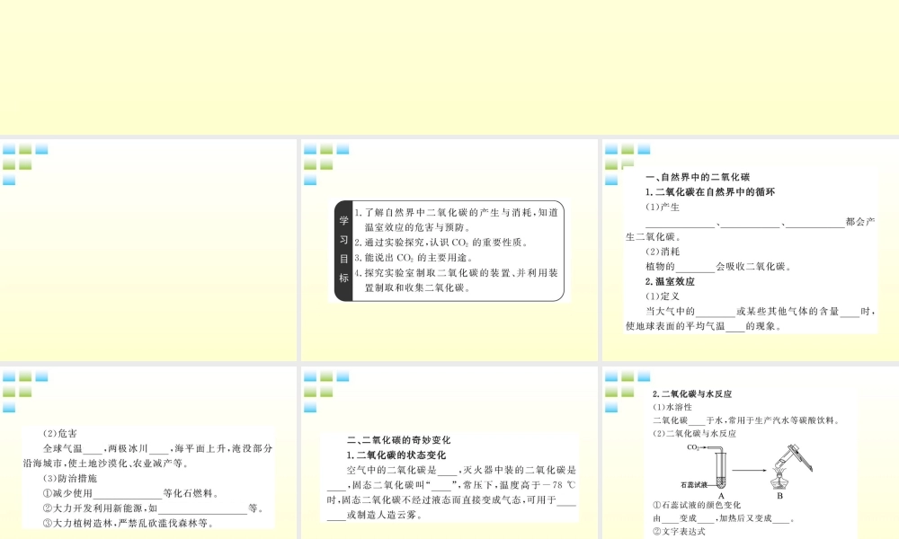 九年级化学上册 23奇妙的二氧化碳配套课件 沪教版 课件