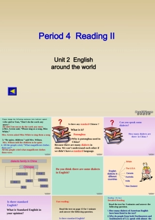 Unit2 readingIIand listening课件 新课标 人教版 课件