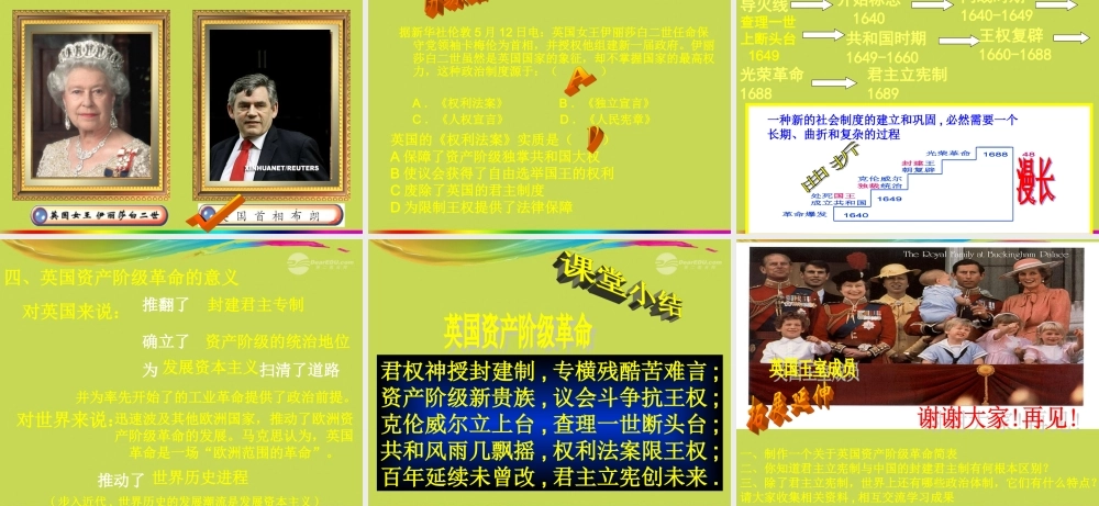 九年级历史上册(第11课 英国资产阶级革命)课件