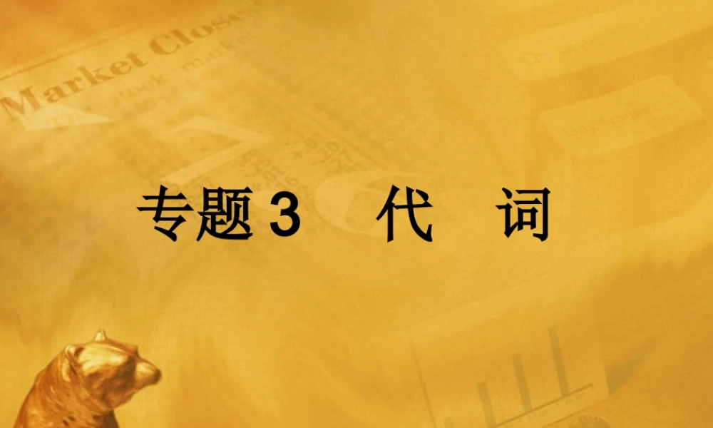 中考英语语法考点专题复习3 代词课件1 课件
