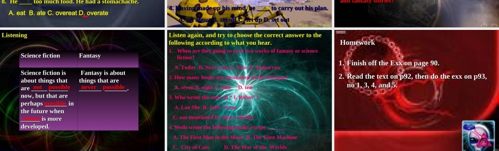 unit12   Revision   人教版高二英语Unit12 Fact and fantasy单元完整课件 人教版高二英语Unit12 Fact and fantasy单元完整课件