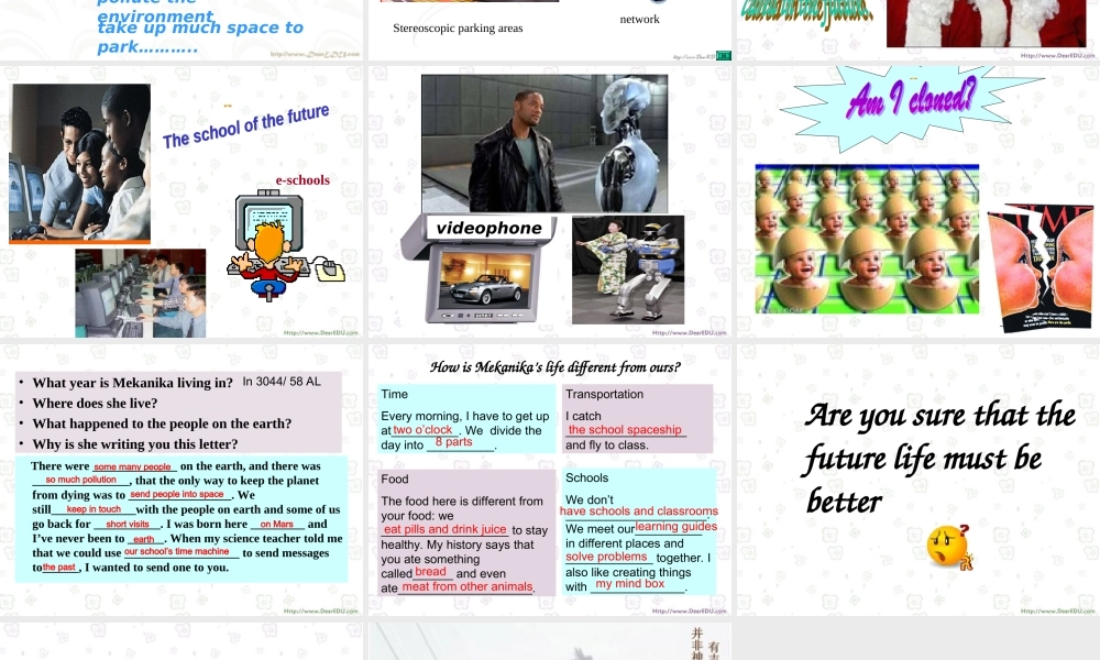 Unit6 Life in the future 人教版 课件