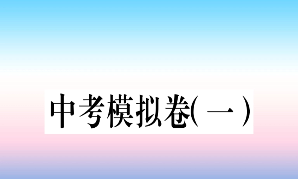 九年级历史下册 中考模拟卷(一)习题课件 新人教版 课件