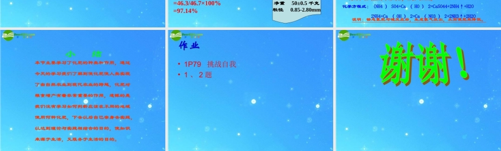 九年级化学 化学与农业生产课件 鲁教版 课件