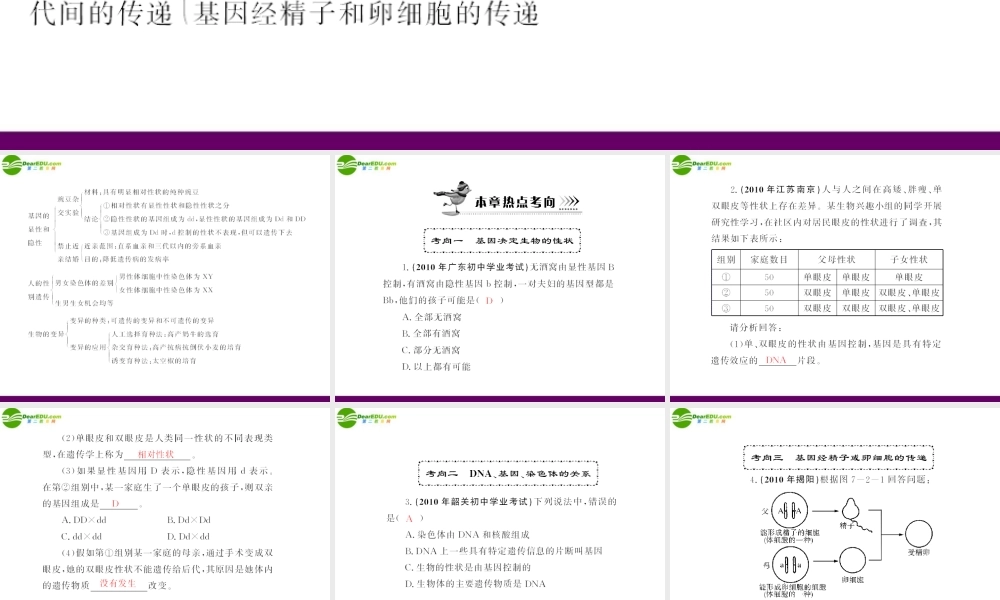 (随堂优化训练)八年级生物下册 第七单元 第二章 章末知识提升 配套课件 人教新课标版 课件