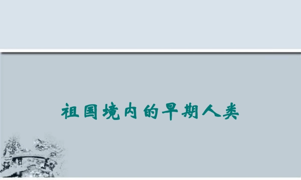 七年级历史上：第1课祖国境内的早期人类课件(冀教版) 课件