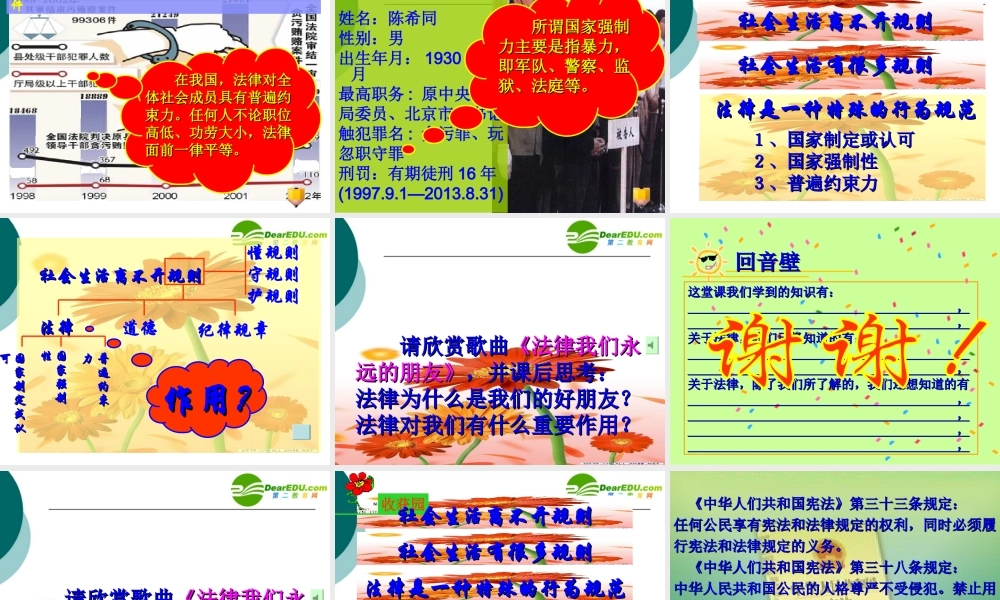 七年级政治下册走近法律课件人教版 课件