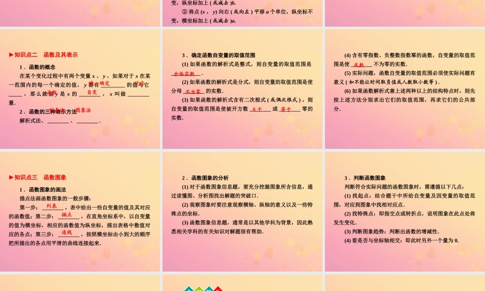 (陕西专版)中考数学新突破复习 第一部分 教材同步复习 第三章 函数 31 平面直角坐标系与函数基础课件