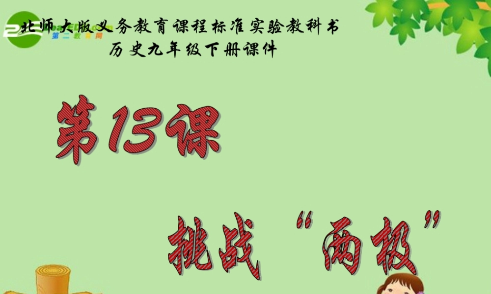 九年级历史下册 313(挑战 两极 )课件北师大版 课件