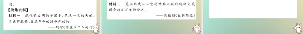 九年级历史上册 第六单元 资本主义制度的扩张和第二次工业革命 第21课 美国内战课件 岳麓版 课件