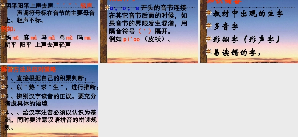 中考语文复习专题 语音课件