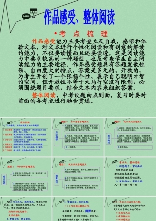 中考语文 考点技法点拨 记叙文与文学作品阅读 第8课时课件