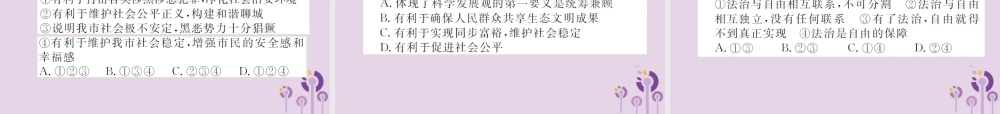 中考道德与法治总复习 八下 第四单元 崇尚法治精神课件
